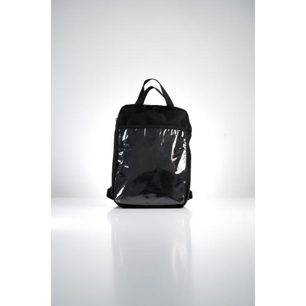 City backpack "Baby05" Black With a transparent pocket