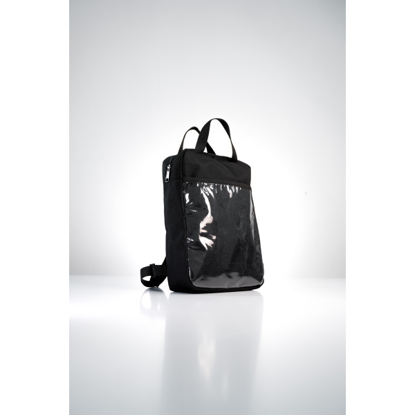 City backpack "Baby05" Black With a transparent pocket