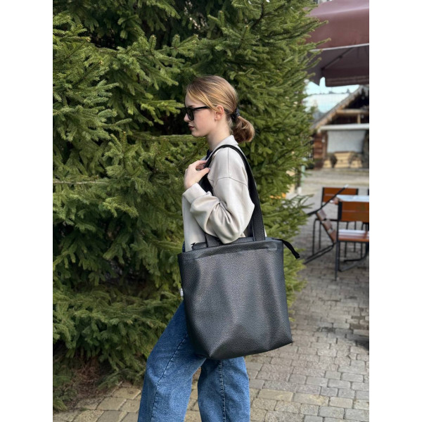 Сумка-Шопер з еко-шкіри рельєфний
