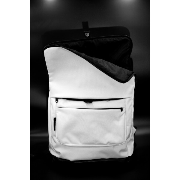 Backpack Rolltop "Frog flap" White