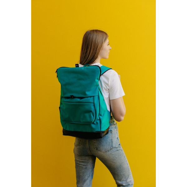 Backpack Rolltop "Frog flap" Turquoise