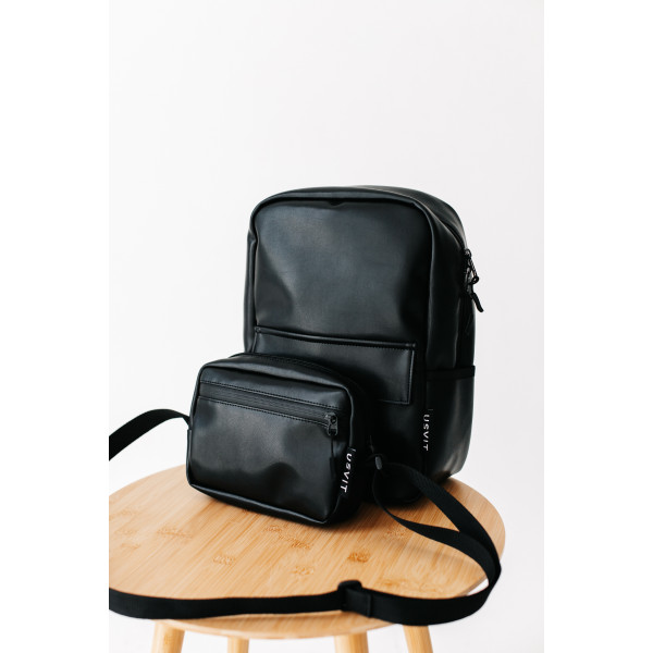 Backpack "Light" B01 made of smooth eco-leather