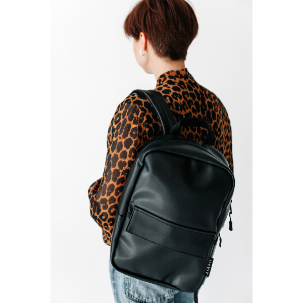 Backpack "Light" B01 made of smooth eco-leather